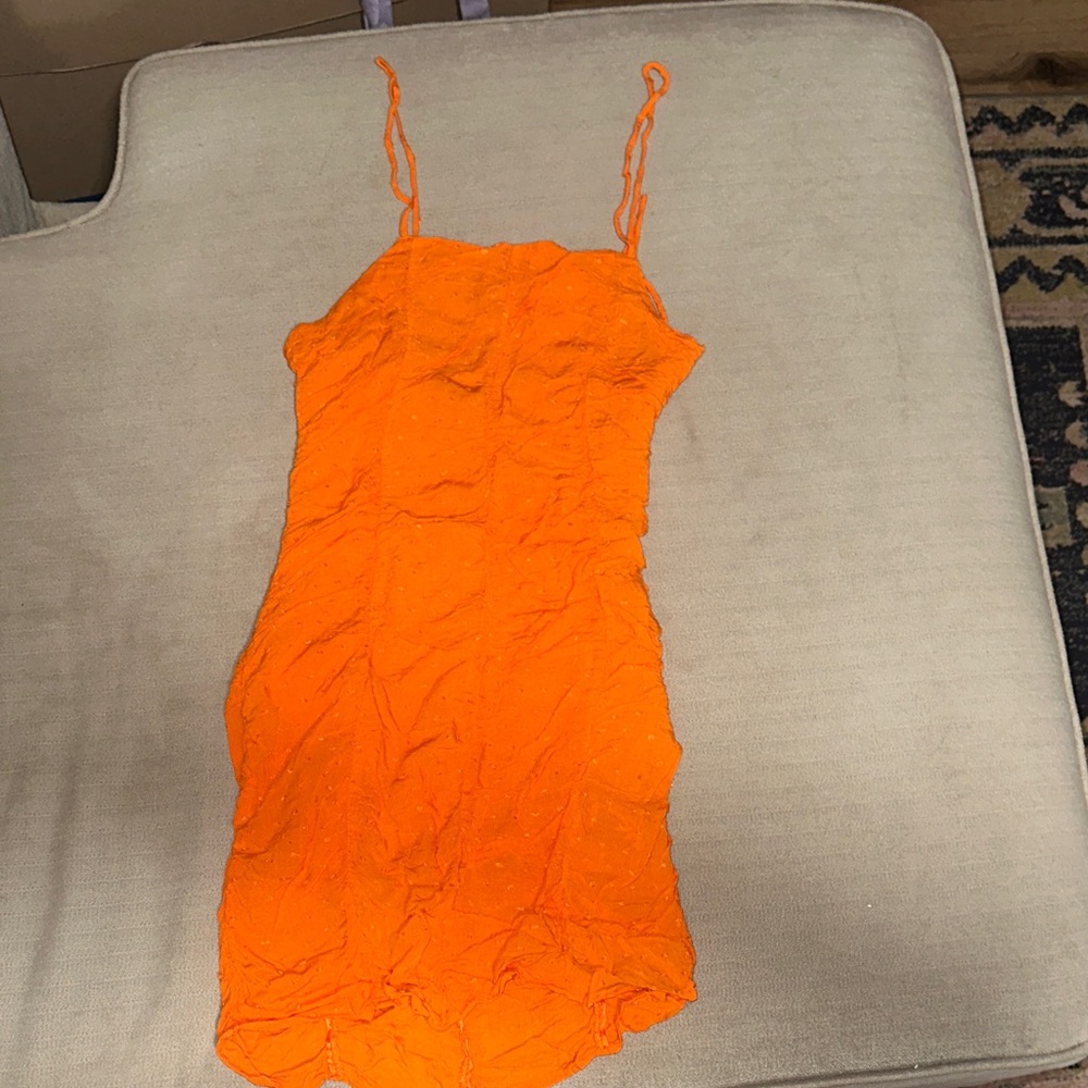 Hello Molly Bright Orange Dress